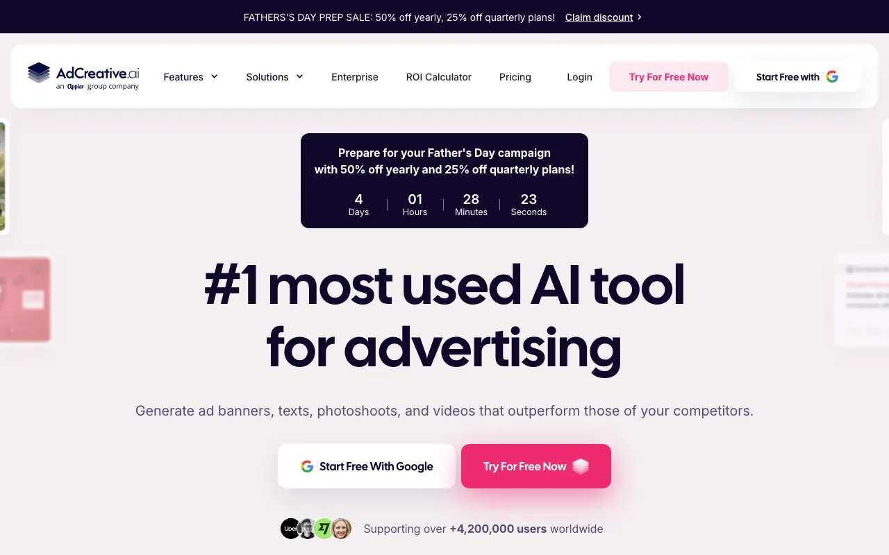 Screenshot of AdCreative.ai