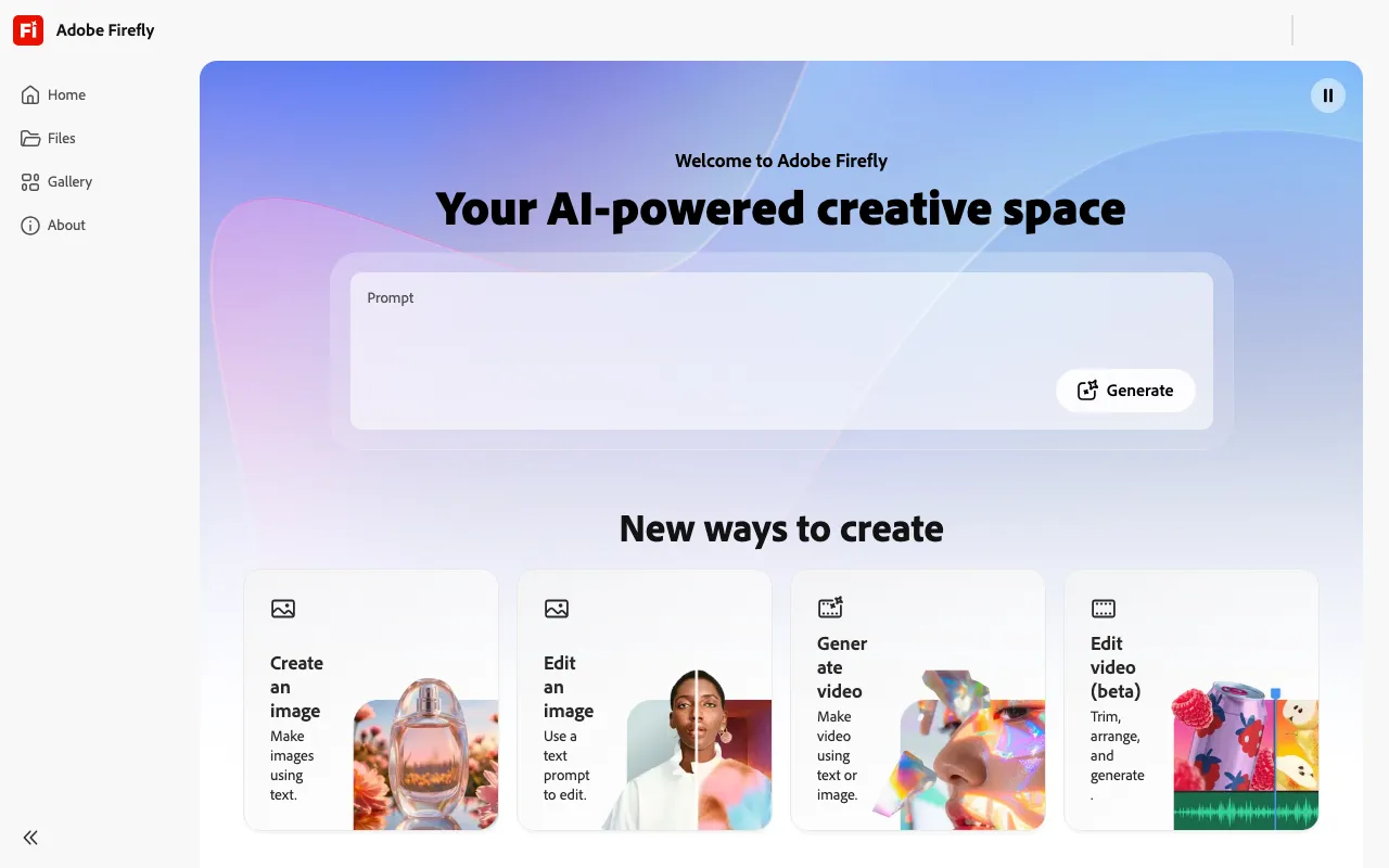 Screenshot of Adobe Firefly