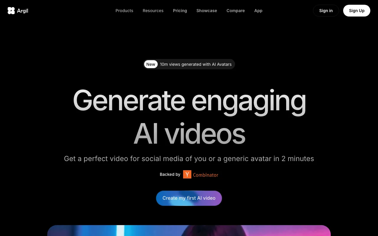 Screenshot of Argil