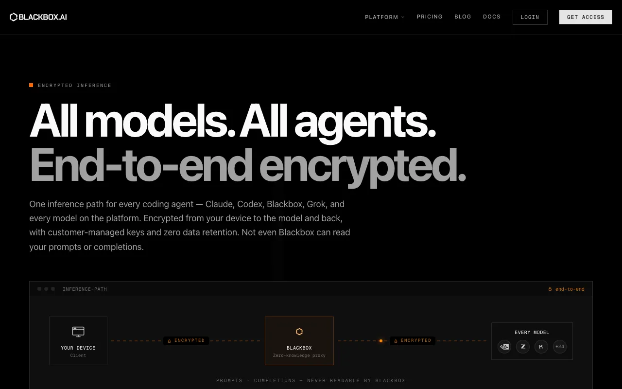 Screenshot of Blackbox AI