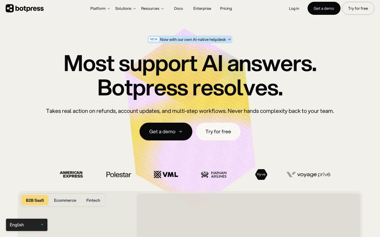 Screenshot of Botpress