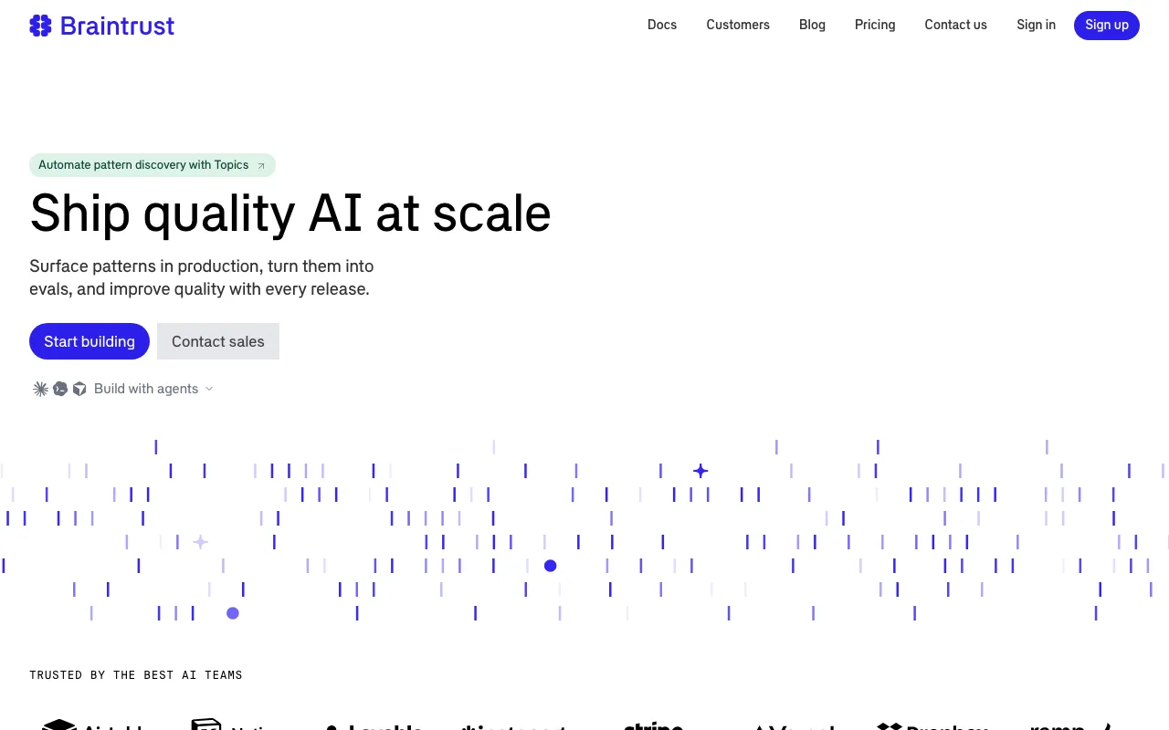Screenshot of Braintrust