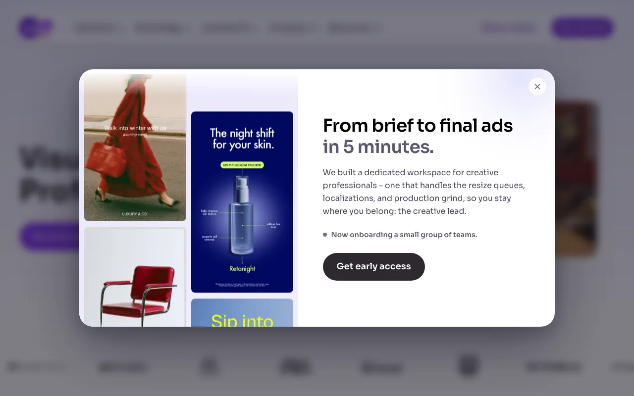 Screenshot of Bria AI