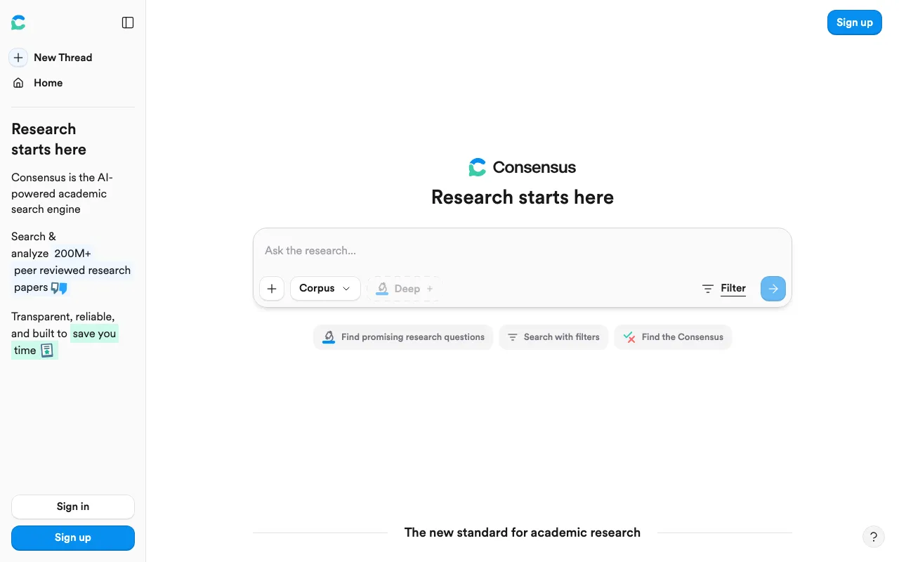 Screenshot of Consensus
