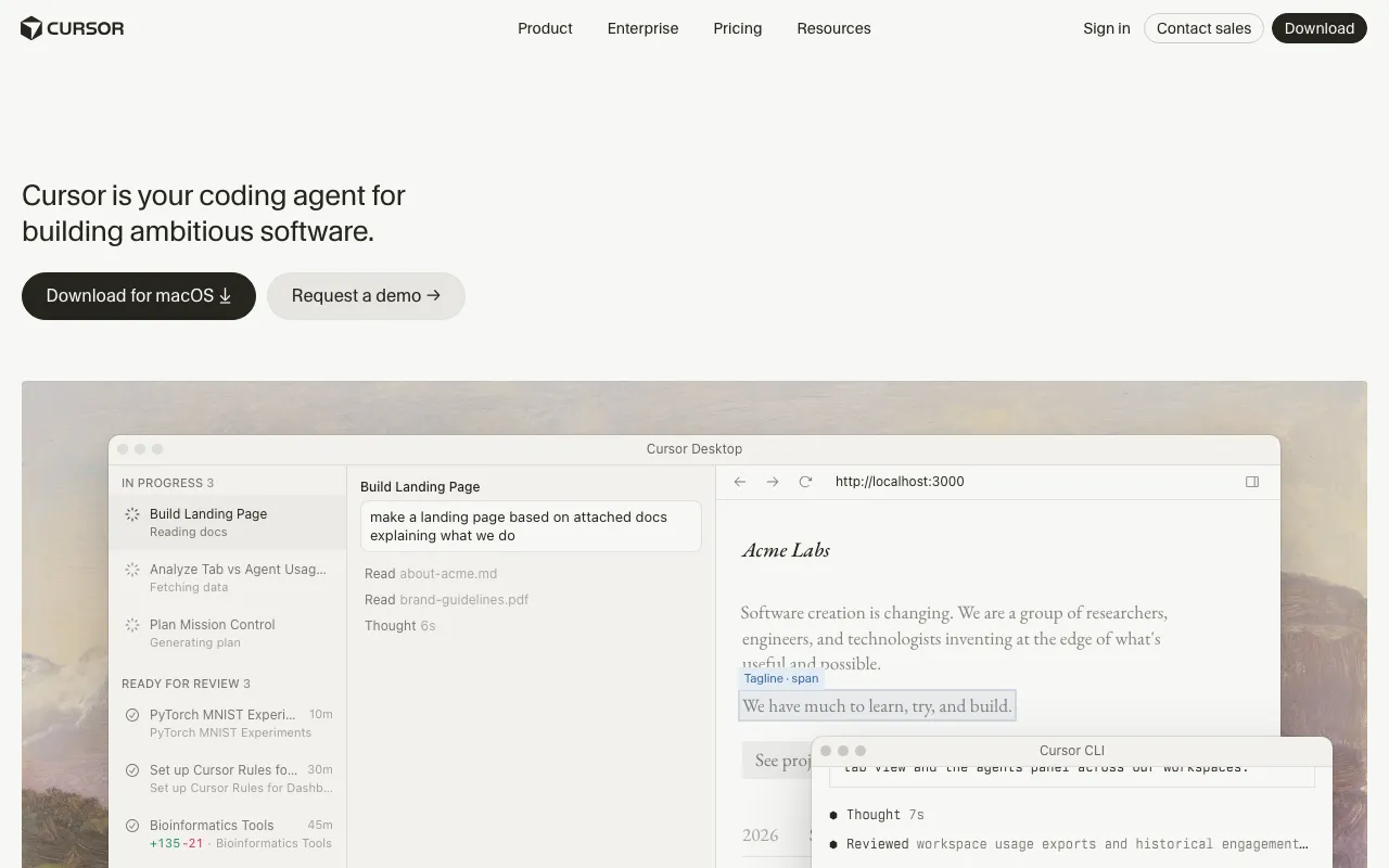Screenshot of Cursor