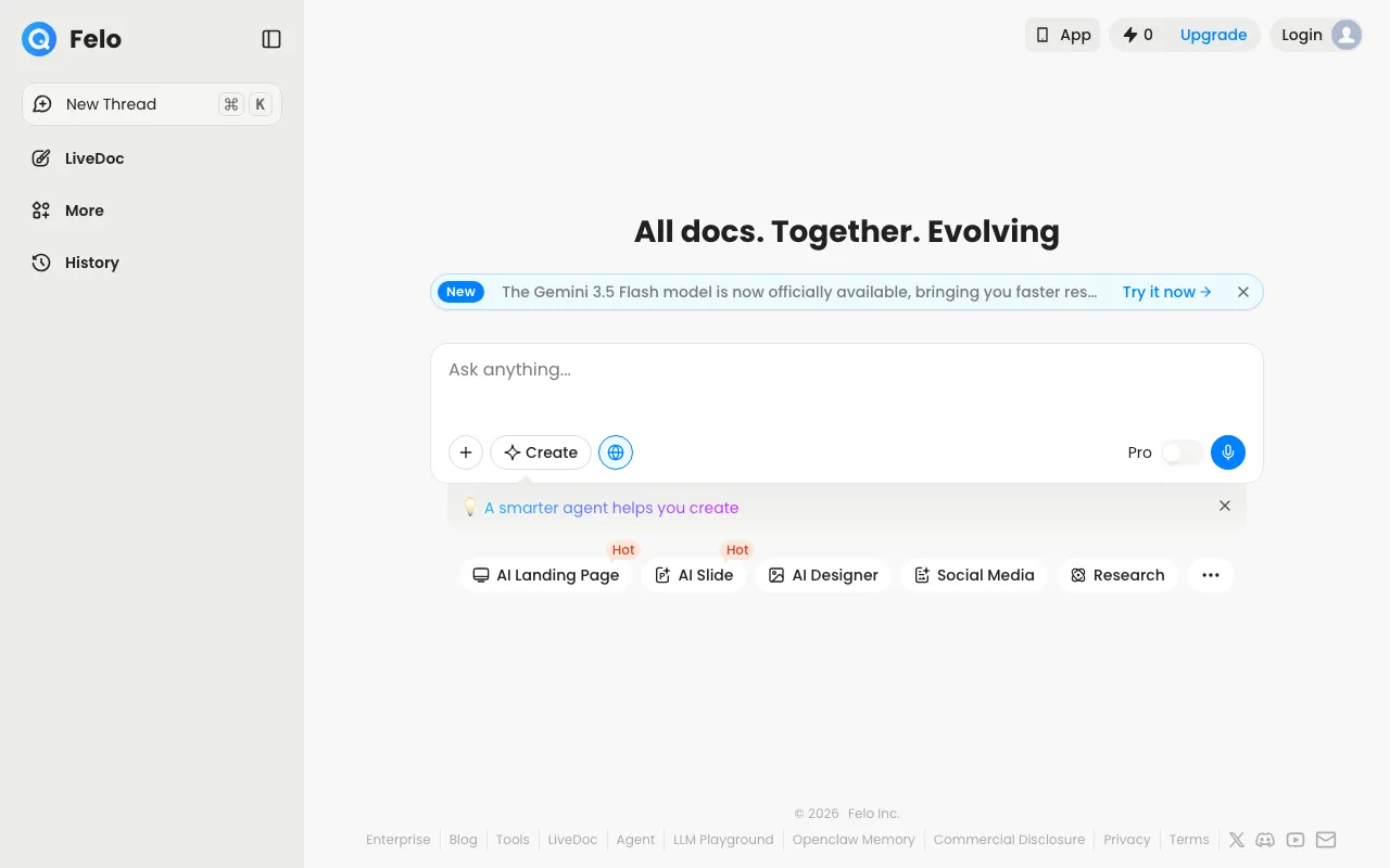 Screenshot of Felo AI