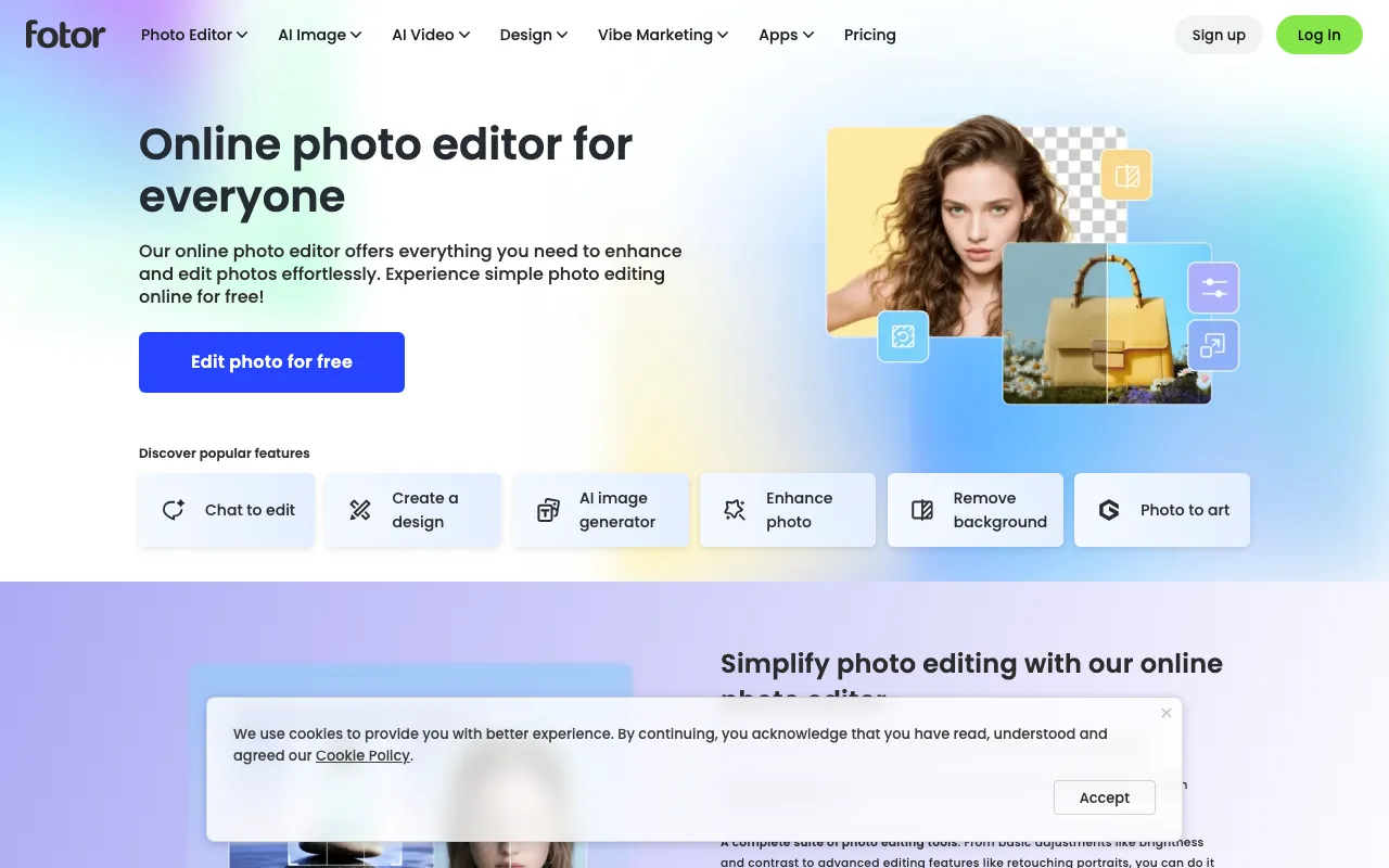 Screenshot of Fotor