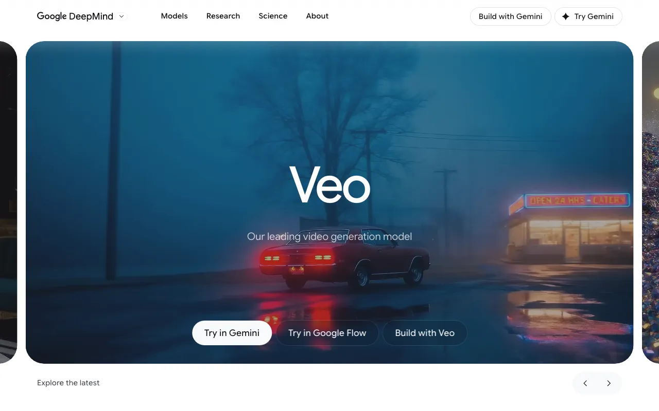 Screenshot of Google Veo