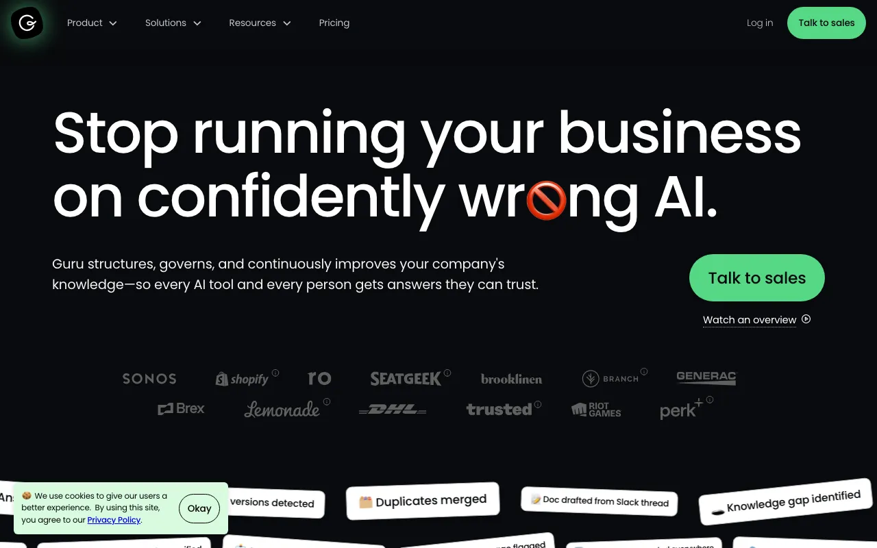 Screenshot of Guru