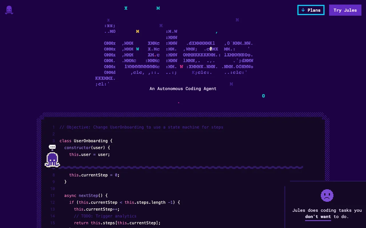 Screenshot of Jules