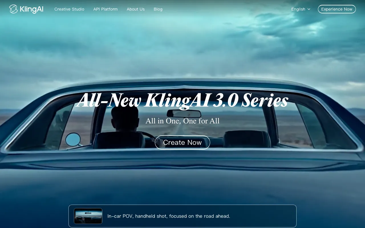 Screenshot of Kling AI