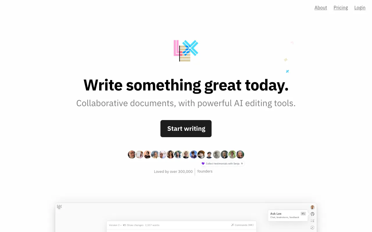 Screenshot of Lex