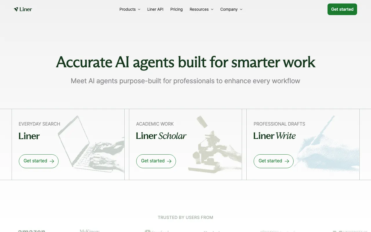 Screenshot of Liner