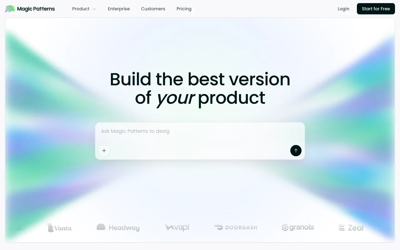 Screenshot of Magic Patterns