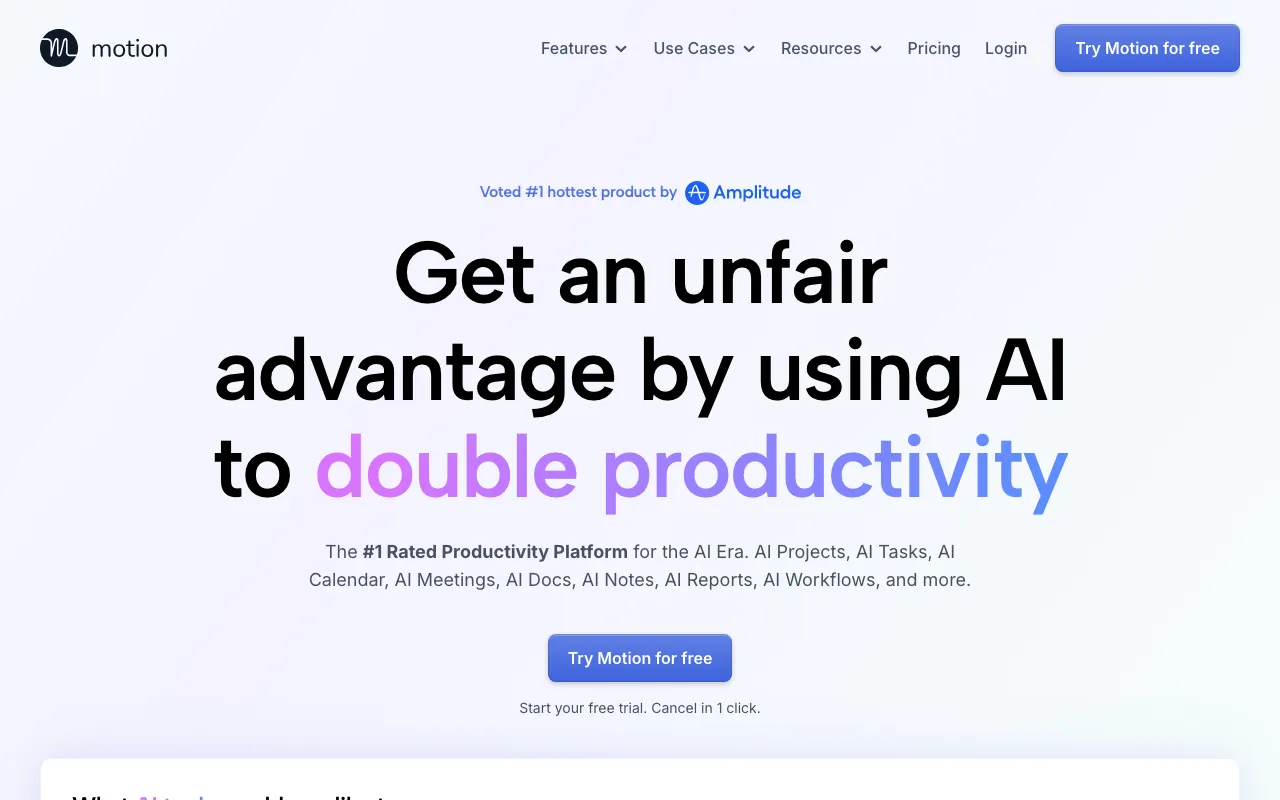 Screenshot of Motion