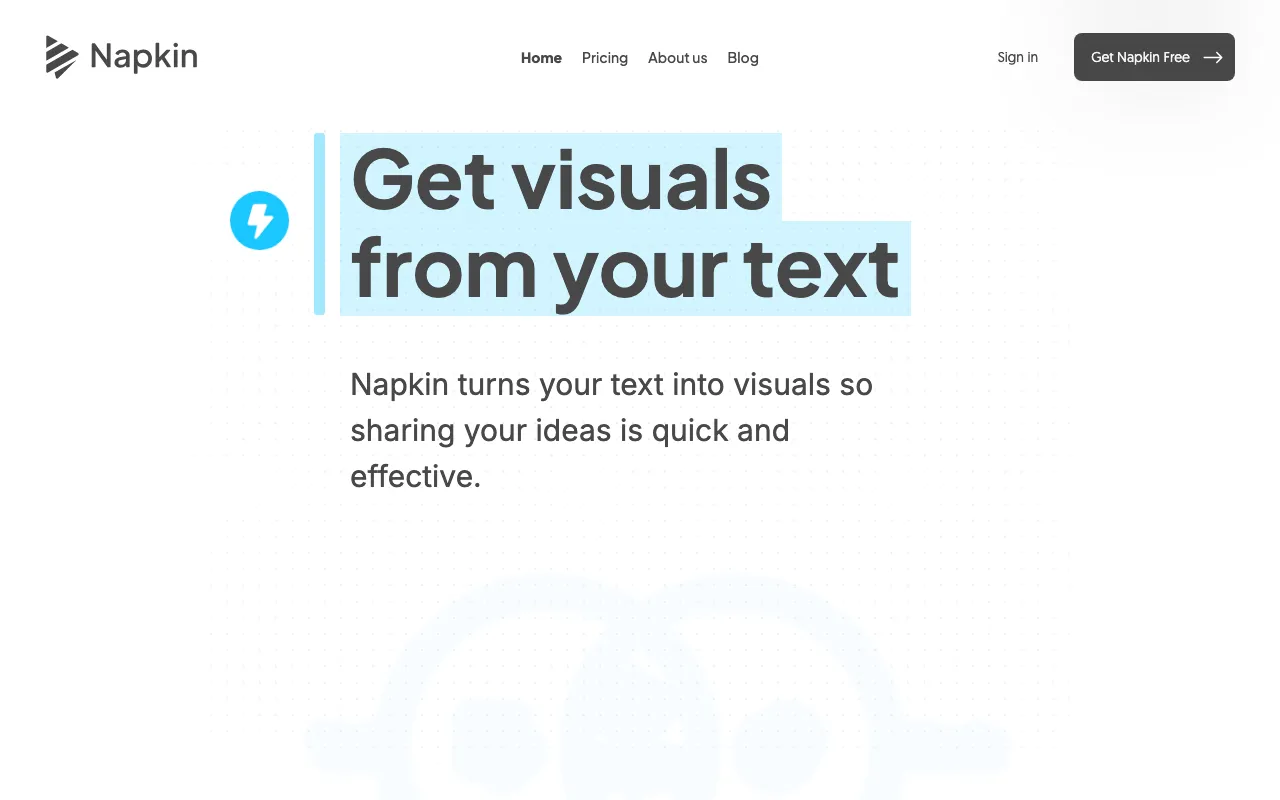 Screenshot of Napkin AI