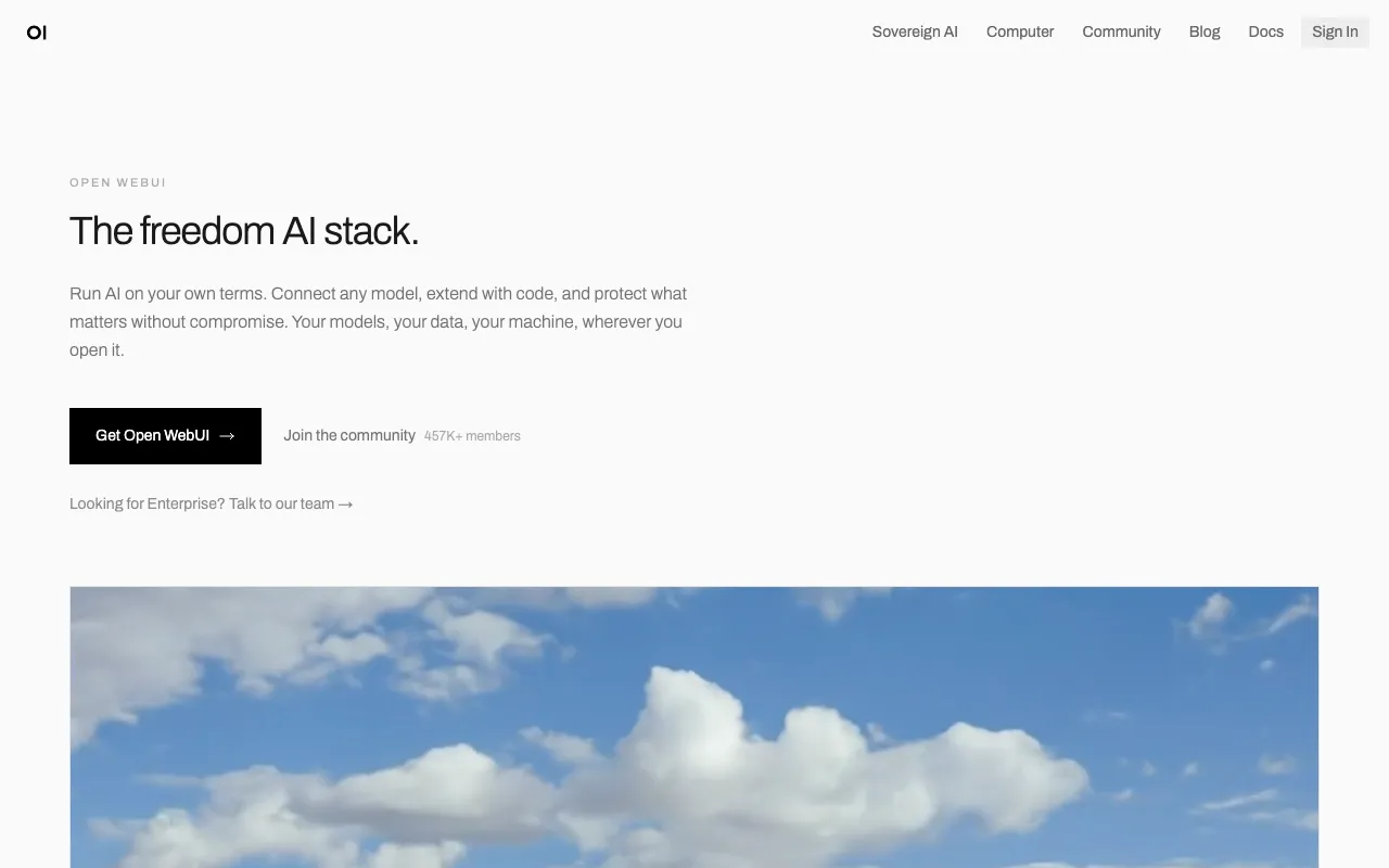 Screenshot of Open WebUI