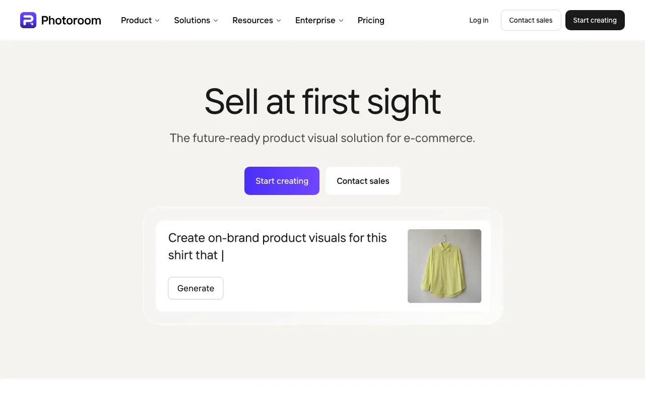 Screenshot of Photoroom