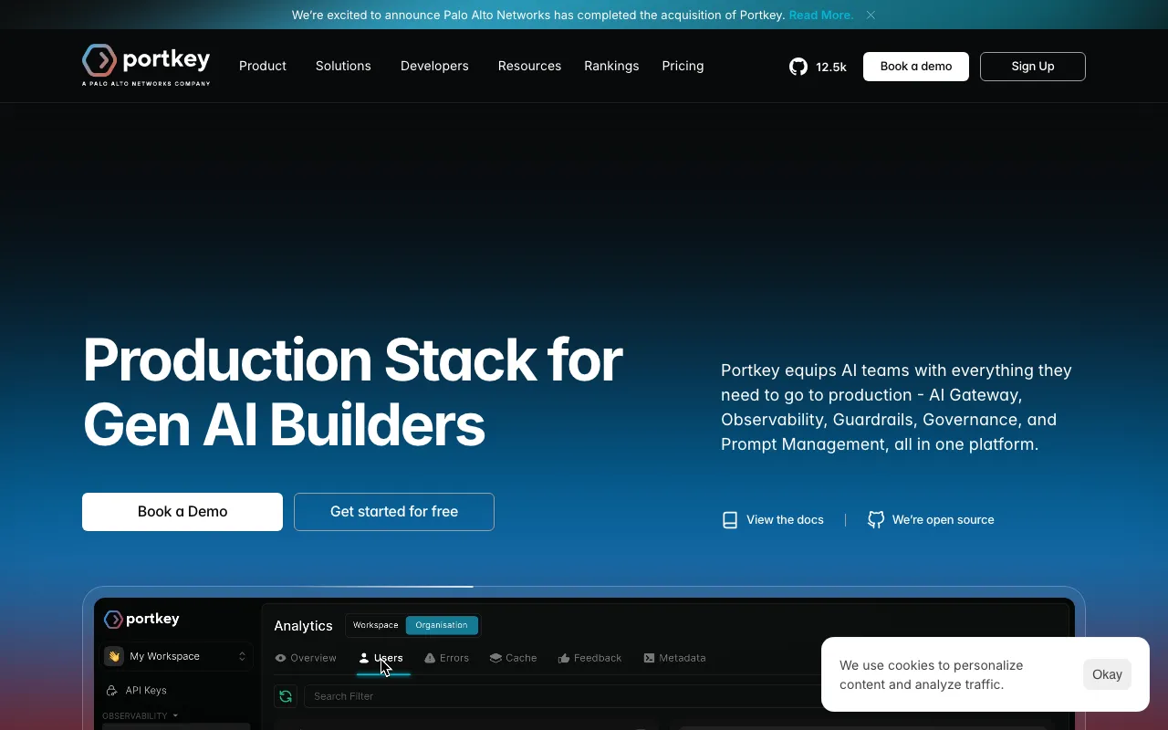 Screenshot of Portkey