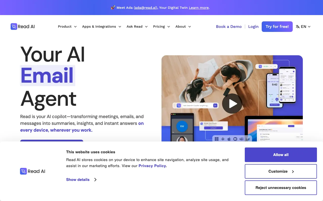 Screenshot of Read AI