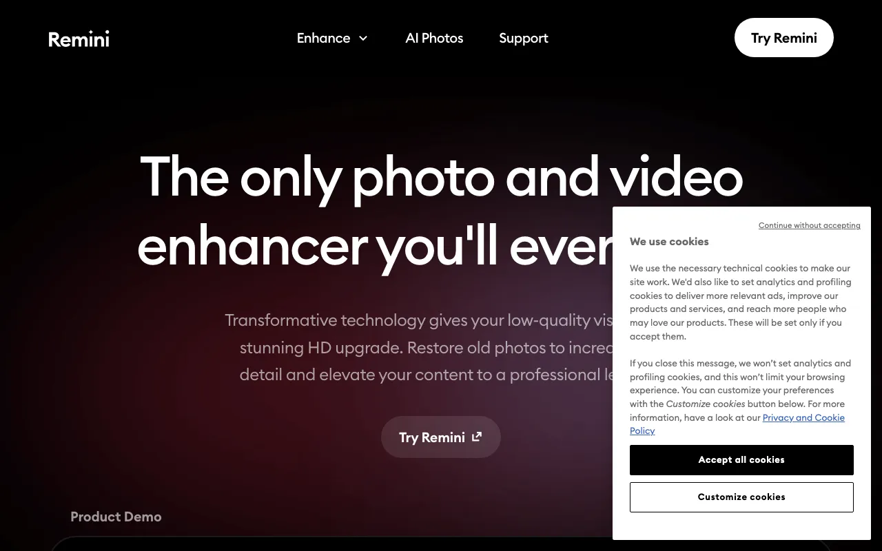 Screenshot of Remini