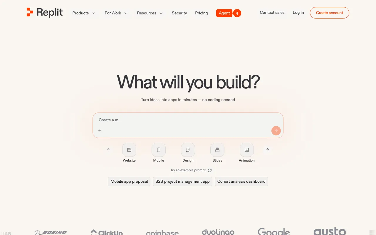 Screenshot of Replit