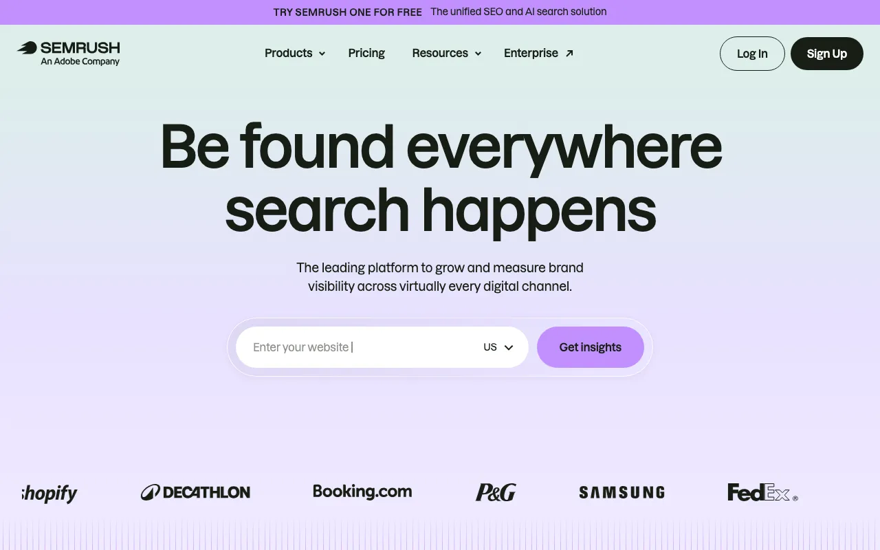 Screenshot of Semrush
