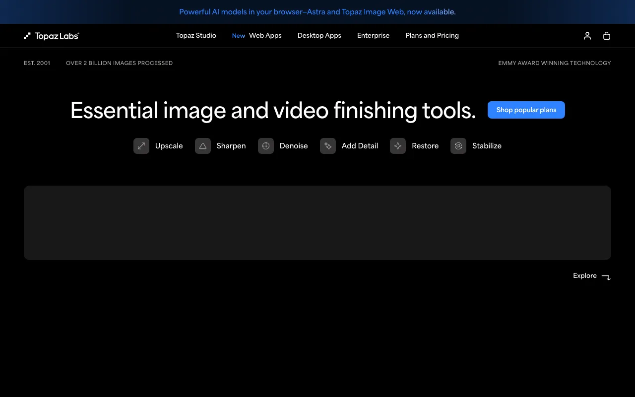 Screenshot of Topaz Labs