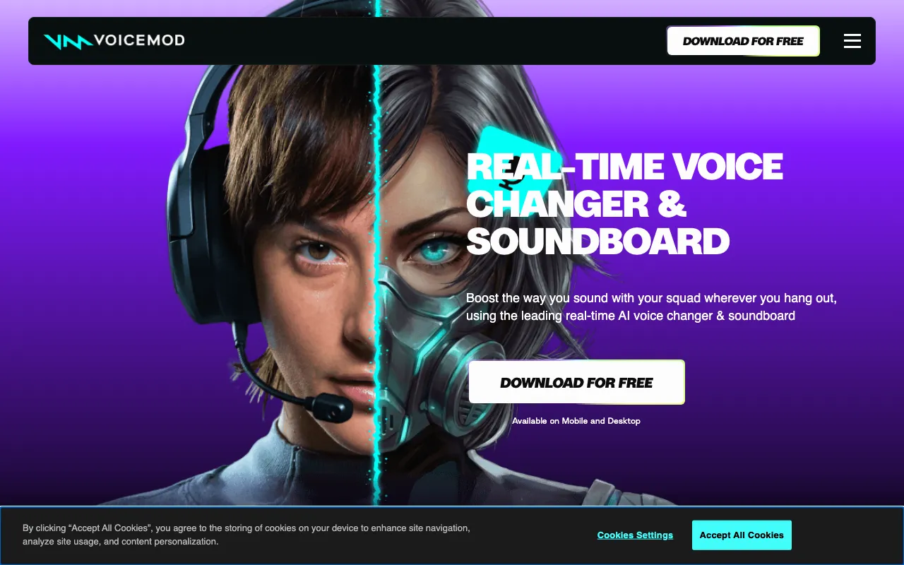 Screenshot of Voicemod